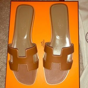 Hermes Oran Sandal - Brown NEVER WORN